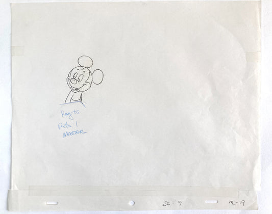 Mickey Mouse Walt Disney Original Production Used Animation Drawing of Tv Commercial (Walt Disney, 1980s-90s). For sale on FLIP Gallery