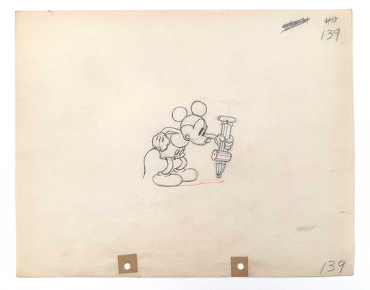 Mickey's Garden - Mickey Mouse Original Production Used Animation Art Drawing (Walt Disney, 1935). For sale on FLIP Gallery