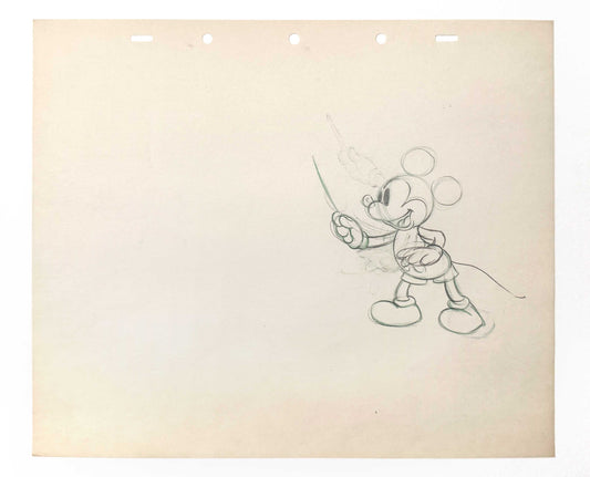 Mickey Mouse Original Vintage Animation Art Publicity Drawing (Walt Disney, c. 1938/1940s). For sale on FLIP Gallery