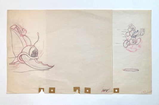 Mickey's Garden : Mickey Mouse Original Production Drawings Group of 2 (Walt Disney, 1935). For sale on FLIP Gallery