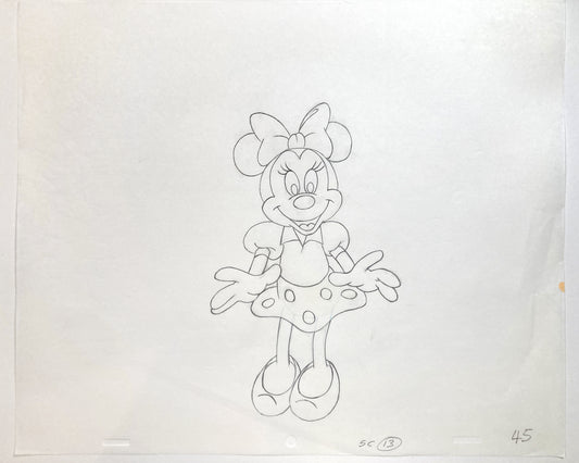 Minnie Mouse : Original Production Used Animation Drawing for Television Commercial (Walt Disney, c. 1980s-1990s). For sale on FLIP Gallery