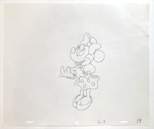 Minnie Mouse : Original Production Used Animation Drawing for Television Commercial (Walt Disney, c. 1980s-1990s). For sale on FLIP Gallery