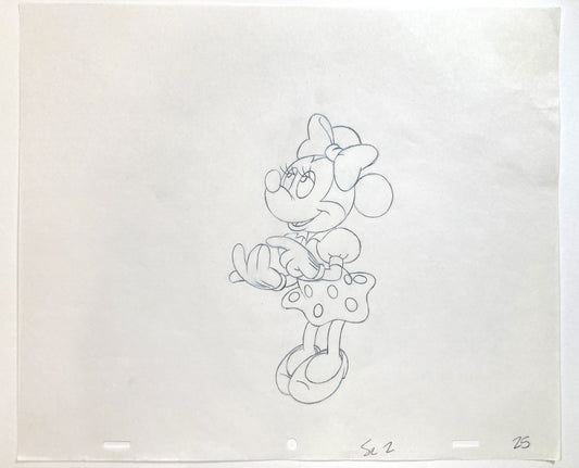 Minnie Mouse - Original Production Used Animation Drawing for Television Commercial (Walt Disney, c. 1980s-1990s). For sale on FLIP Gallery