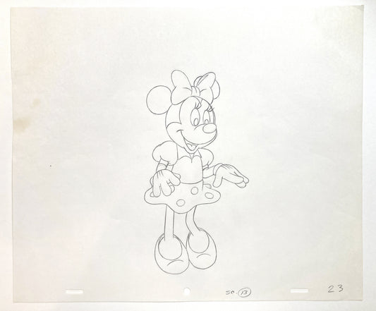 Minnie Mouse Original Production Used Animation Drawing for Television Commercial (Walt Disney, c. 1980s-1990s). For sale on FLIP Gallery