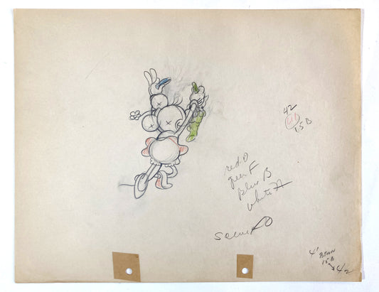 Original Animation Drawing of Minnie Mouse from Walt Disney Studio (1933). For sale on FLIP Gallery