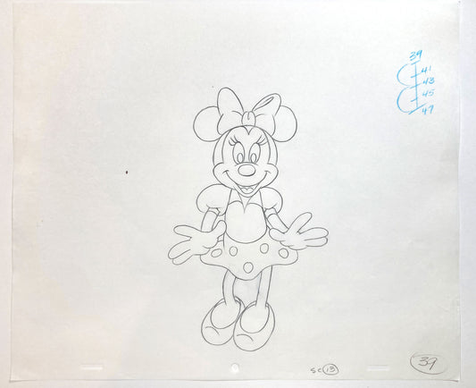 Minnie Mouse : Original Production Used Animation Drawing for Television Commercial (Walt Disney, c. 1980s-1990s). For sale on FLIP Gallery