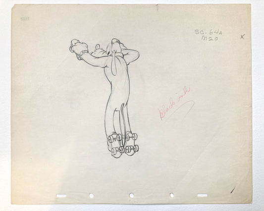 Society Dog Show Pluto Original Animation Drawing (Walt Disney, 1939). For sale on FLIP Gallery