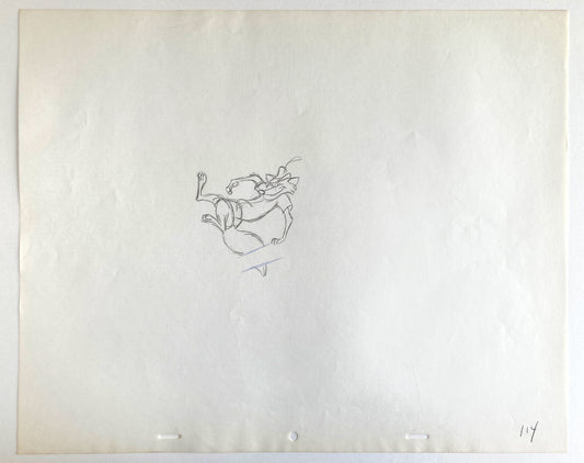Robin Hood : Original Production Used Rough Animation Drawing (Walt Disney, 1973). For sale on FLIP Gallery
