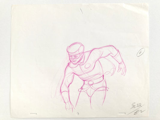 The Adventures of Batman : Original Production Used Animation Drawing of Robin from 1968. For sale on FLIP Gallery