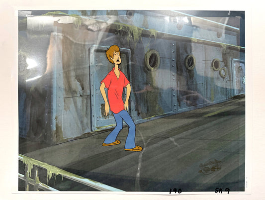 The 13 Ghosts of Scooby-Doo Shaggy Animation Production Cel (Hanna-Barbera, c. 1985). For sale on FLIP Gallery