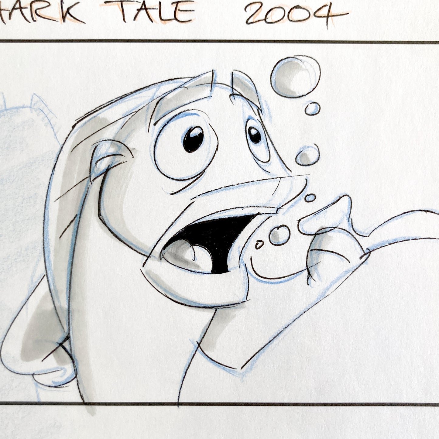 Original Storyboard Drawing Art from Shark Tale