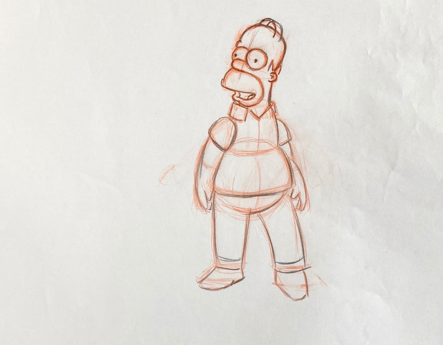 DIE SIMPSONS: Original-Animationszeichnung von HOMER