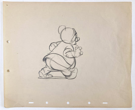 Snow White and the Seven Dwarfs Early Doc Test Sketche (Walt Disney, 1937). For sale on FLIP Gallery