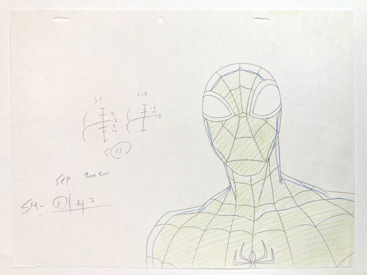 Original Production used Drawing from Ultimate Spider-Man Animation Series (2012-2017). For sale on FLIP Gallery
