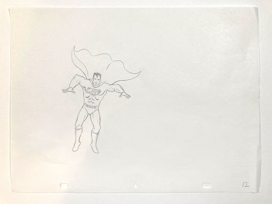 SUPERMAN : Original Vintage Animation Drawing (1973) "Super Friends". For sale on FLIP Gallery