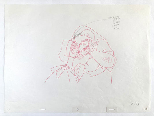 The Hunchback of Notre Dame : Original Production Used Animation Drawing of Quasimodo and a Little Girl (Walt Disney, 1996). For sale on FLIP Gallery
