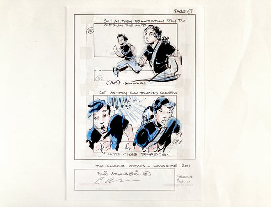 The Hunger Games : Original Storyboard Art Signed (Lions Gate, 2012). For sale on FLIP Gallery