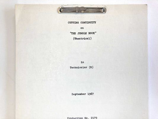 The Jungle Book Original Script