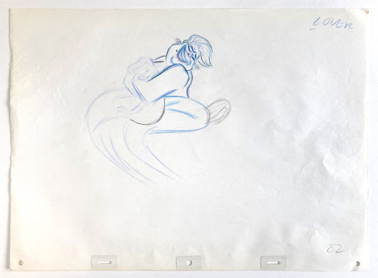 The Little Mermaid : Ursula and Ariel Original Animation Production Used Drawing (Walt Disney, 1989). For sale on FLIP Gallery