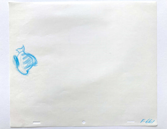 FLOUNDER : The Little Mermaid - Original Production Used Animation Drawing (Walt Disney, 1989). For sale on FLIP Gallery