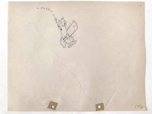 The Mail Pilot : Original Production Used Drawing Featuring Mickey in His Plane (Walt Disney, 1933). For sale on FLIP Gallery