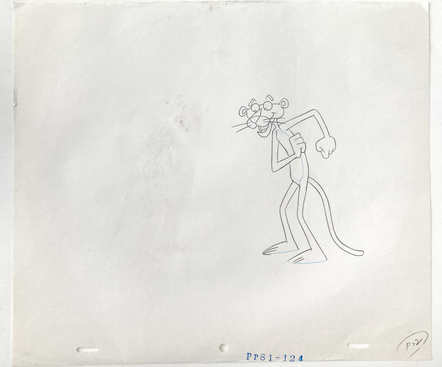 Original Animation Art Drawing of The Pink Panther