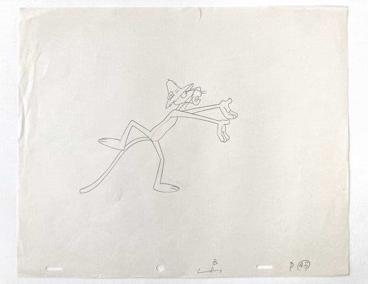 Original Production Used Animation Drawing of The Pink Panther (From the 80's). For sale on FLIP Gallery