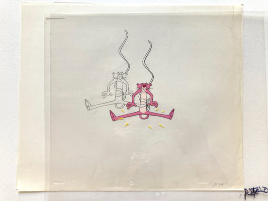 The Pink Panther : Original Production Used Animation Cel + Matching Drawing (Tv show 1980s). For sale on FLIP Gallery