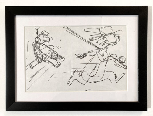 The Rescuers : Original Production Storyboard Drawing - Art from the legendary Ted Berman (Walt Disney, 1977). For sale on FLIP Gallery