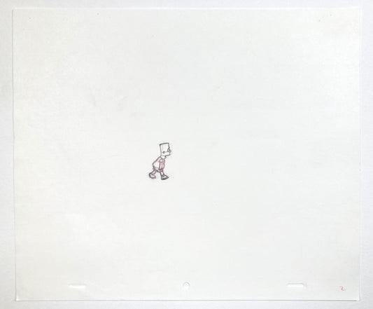 The SIMPSONS Original Animation Production Drawing of Bart Simpson. For sale on FLIP Gallery