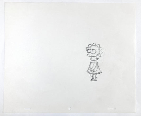 The SIMPSONS - Original Production Used Animation Drawing of Lisa Simpson. For sale on FLIP Gallery