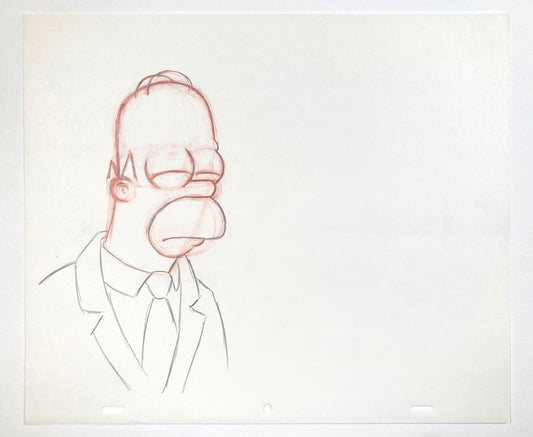 The SIMPSONS : Original Production Used Animation Drawing of Homer Simpson. For sale on FLIP Gallery