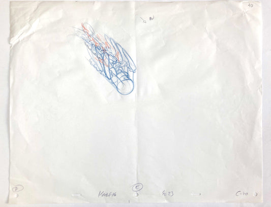 The Simpsons "Treehouse of Horror XIX" Original Production Used Animation Drawing - Krusty the Clown. For sale on FLIP Gallery