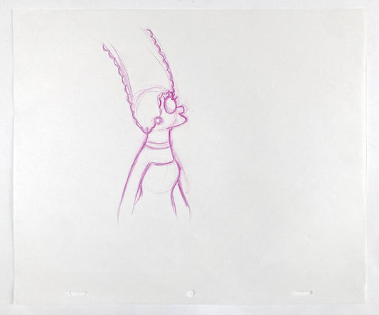 The SIMPSONS : Original Production Used Animation Drawing of Marge Simpson. For sale on FLIP Gallery