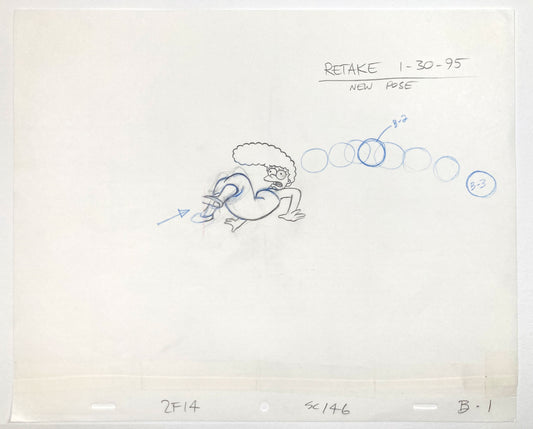 The SIMPSONS : Original Animation Drawing of Marge Simpson (1994). For sale on FLIP Gallery