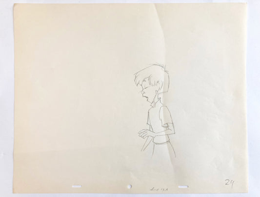 The Sword in the Stone - Wart Original Production Used Animation Drawing (Walt Disney, 1963).