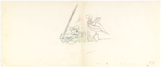 Tugboat Mickey - Mickey Mouse Classic Cartoon Original Production Used Pan Animation Drawing (Walt Disney, 1940). For sale on FLIP Gallery