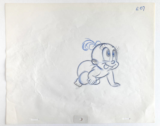 Who Framed Roger Rabbit - Baby Herman Original Production Used Animation Drawing (Walt Disney/Amblin, 1989). For sale on FLIP Gallery