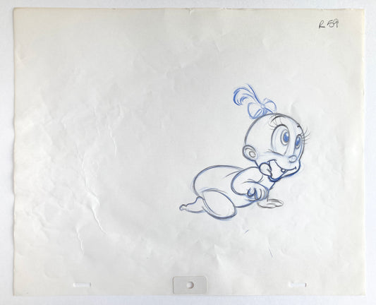 Who Framed Roger Rabbit - Baby Herman Original Production Used Animation Drawing (Walt Disney/Amblin, 1989). For sale on FLIP Gallery
