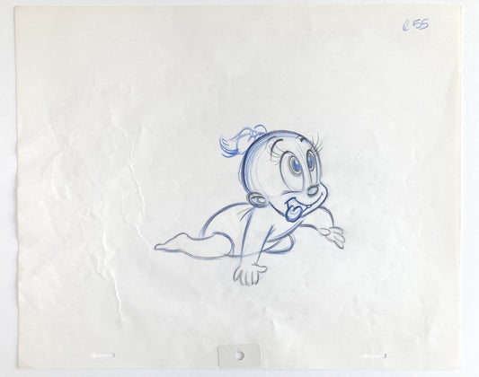 Who Framed Roger Rabbit - Baby Herman Original Production Used Animation Drawing (Walt Disney/Amblin, 1989). For sale on FLIP Gallery