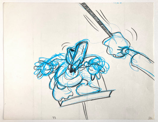 Who Framed Roger Rabbit - Donald Duck - Original Storyboard for Deleted Scene by Mark Kausler (Walt Disney/Amblin, 1988). For sale on FLIP Gallery