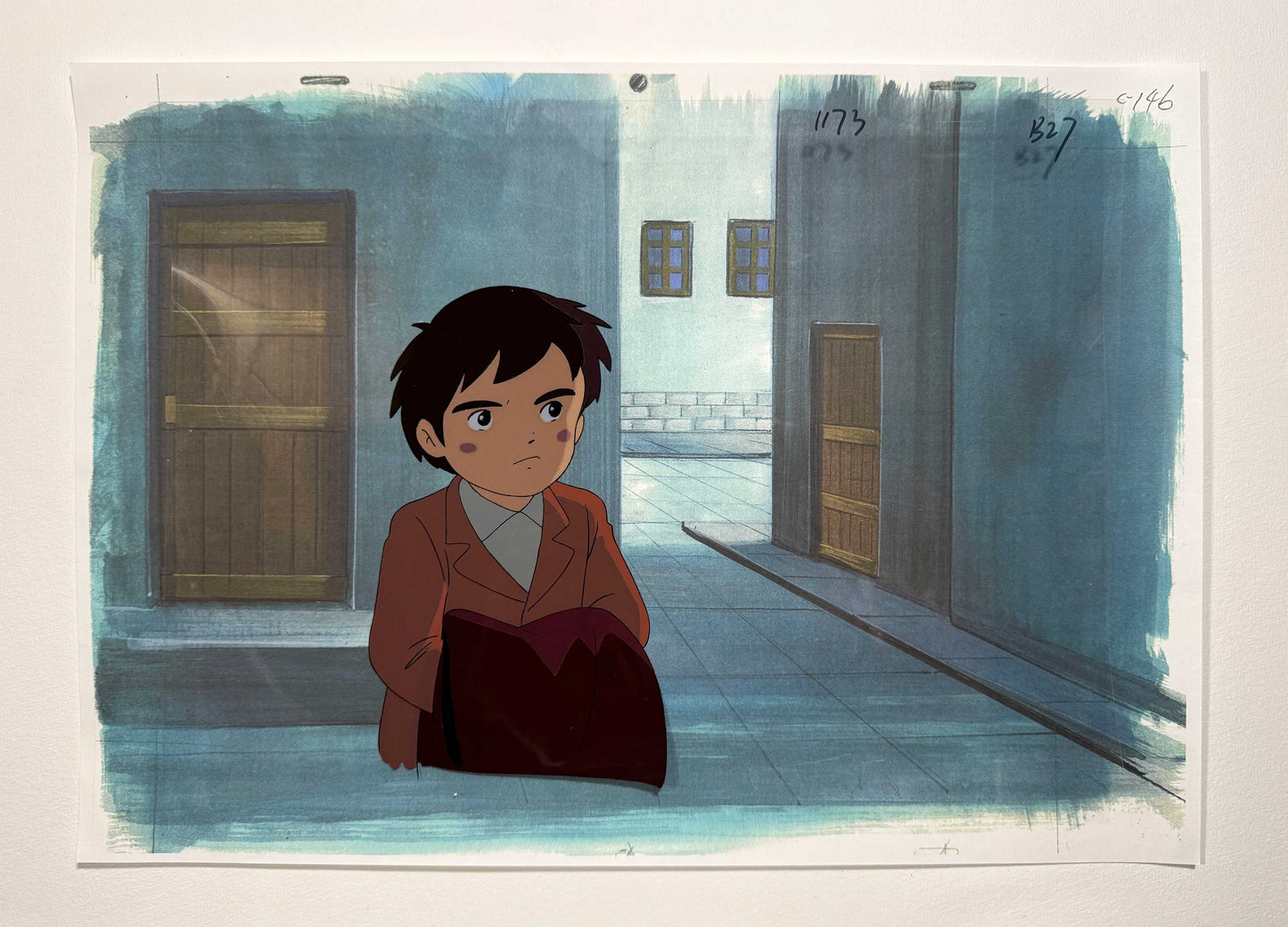 3000 Leagues in Search of Mother : Original Animation Production Cel with Background (Isao Takahata, 1976). For sale on FLIP Gallery