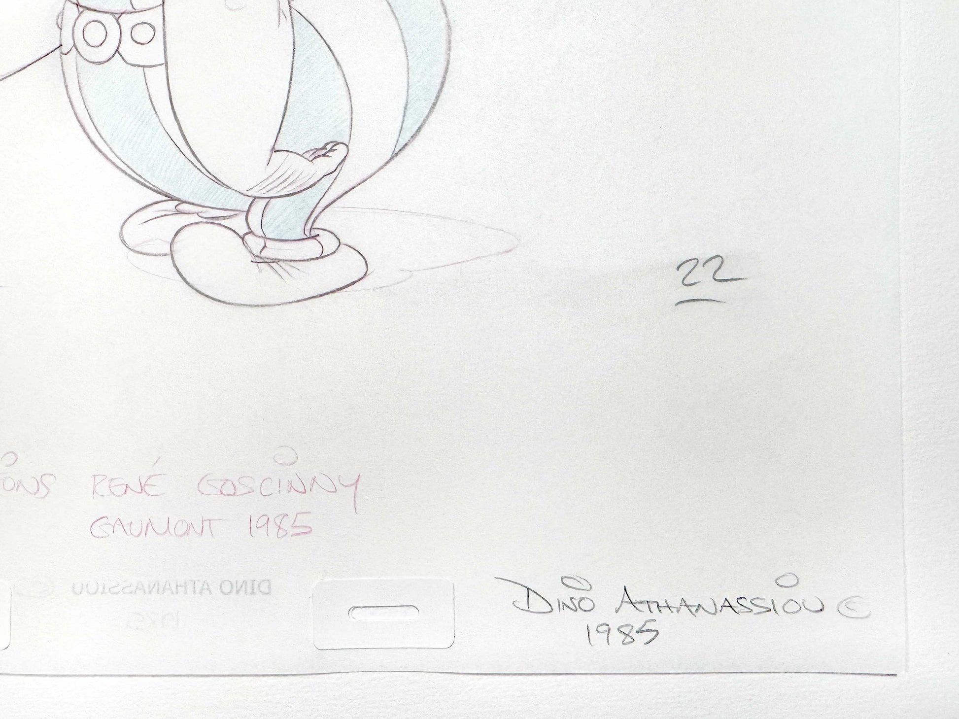 Asterix Versus Caesar - Original Animation Art Signed by Dino Athanassiou (Gaumont Studios, 1985). For sale on FLIP Gallery