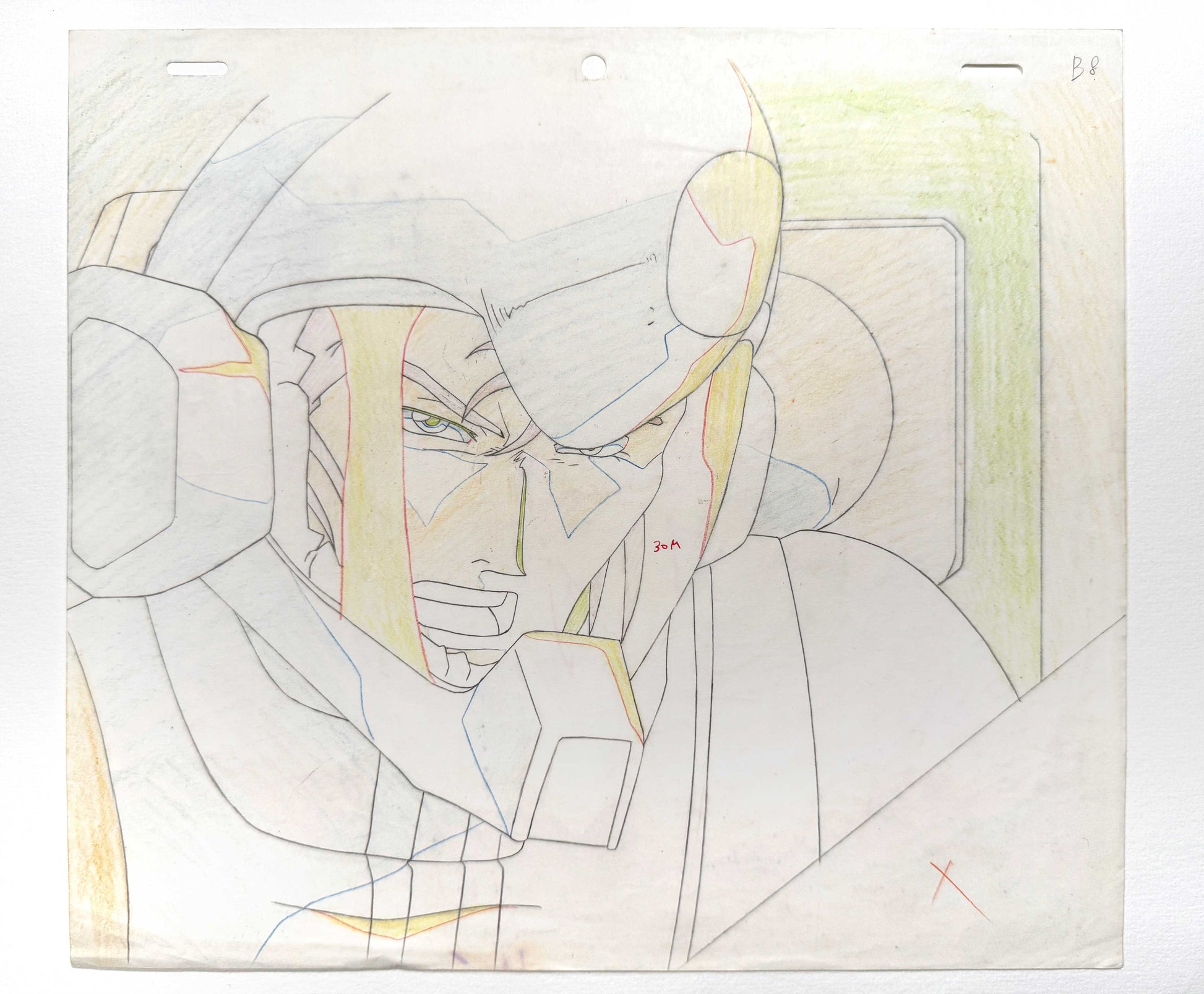 After War Gundam X - Shagia Frost Original Production Cel and Matching Animation Drawing (Sunrise, 1996). For sale on FLIP Gallery