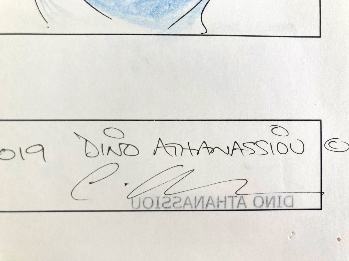 Aladdin (Live Action) - Original Production Used Storyboard Signed by Dino Athanassiou (Walt Disney Pictures, 2019). For sale on FLIP Gallery