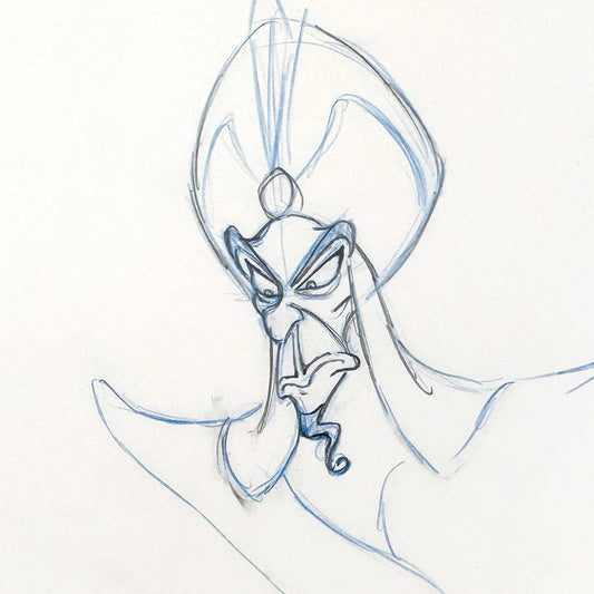 Aladdin Jafar Original Animation Production Drawing (Walt Disney, 1992). For sale on FLIP Gallery