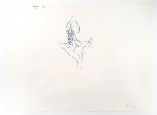 Aladdin - Jafar Original Animation Production Drawing (Walt Disney, 1992). For sale on FLIP Gallery