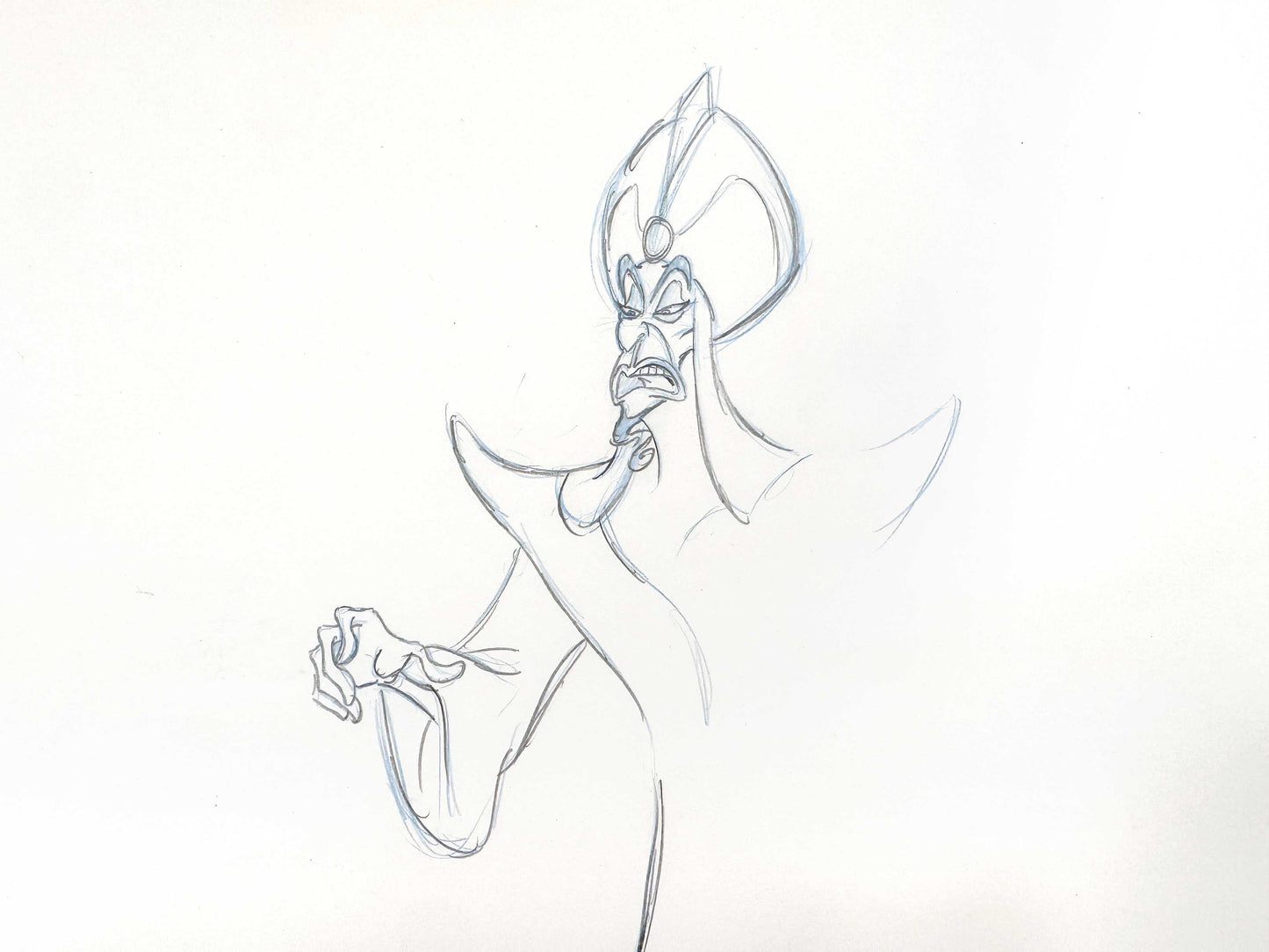 Aladdin - Jafar Original Animation Production Drawing (Walt Disney, 1992). For sale on FLIP Gallery