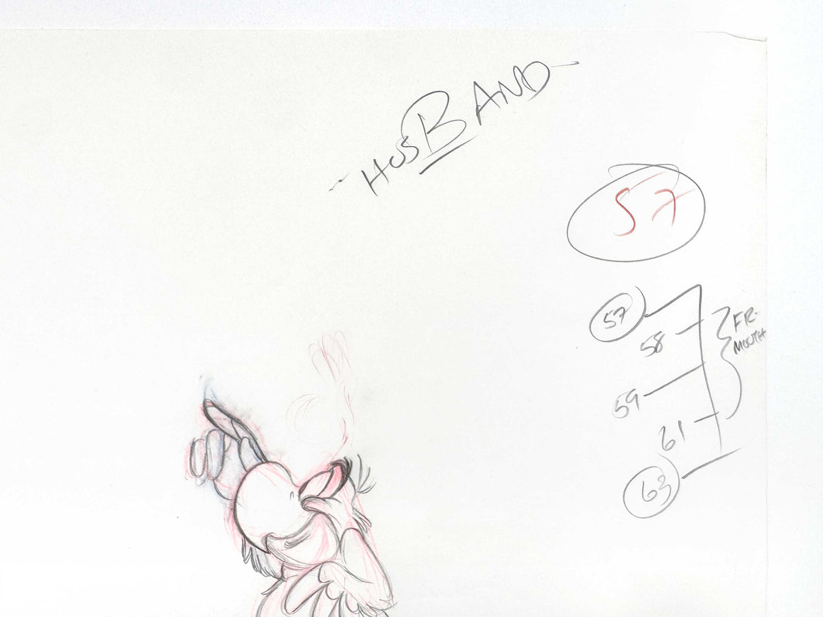 Aladdin Lago Original Animation Art Production Drawing (Walt Disney, 1992). For sale on FLIP Gallery