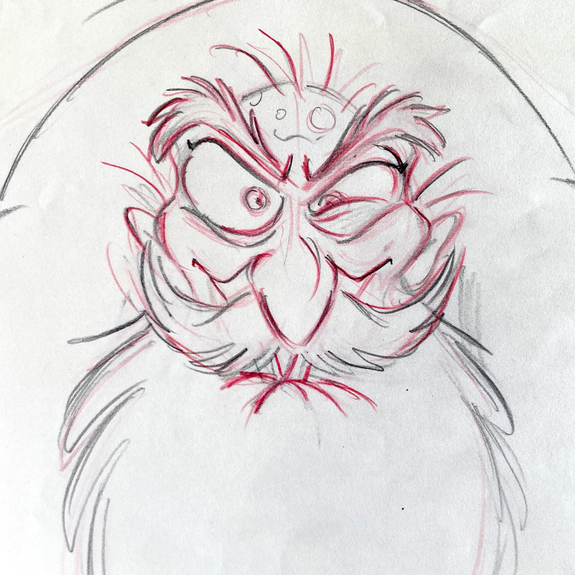 Aladdin Jafar as a Beggar : Original Production Used Animation Drawing (Walt Disney, 1992). For sale on FLIP Gallery